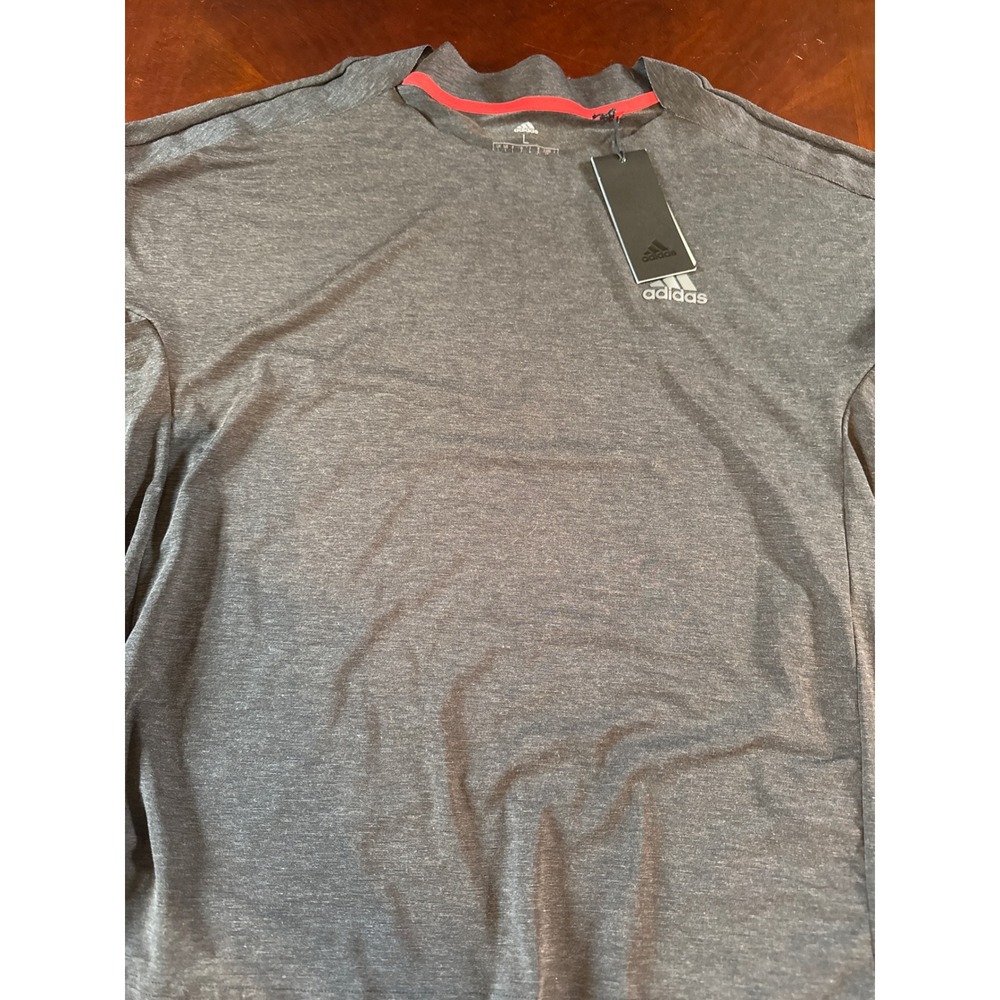 Adidas Bcade Tee Heather Black Large CY2261 Climalite Active Performance Top